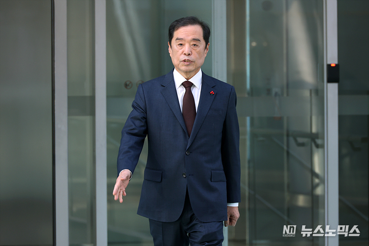 전국경제인연합회 김병준 미래발전위원장 겸 회장 직무대행이 23일 서울 여의도 전경련회관에서 열린 정기총회에 참석하고 있다. ⓒ정의철 기자