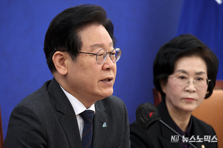 더불어민주당 이재명 대표가 13일 서울 여의도 국회에서 열린 대일굴욕외교대책위원회 출범식에 참석해 발언하고 있다. ⓒ정의철 기자