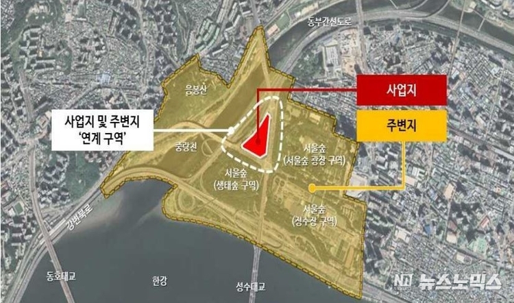 글로벌 미래업무지구로 조성되는 서울 삼표지구 등 사업대상지 조감도/서울시 제공 