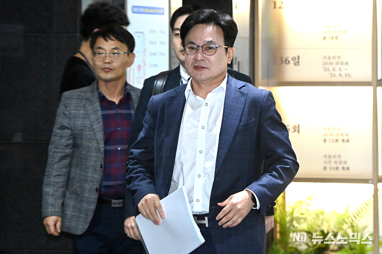 김병수 서울시장이 6일 김포시의 서울 편입을 오세훈 서울시장과 논의하고자 서울 중구 서울시청을 방문하고 있다. ⓒ정의철 기자(현장공동취재)