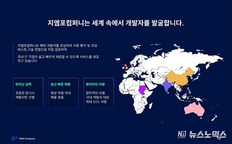 지엠포컴퍼니의 서비스 맵