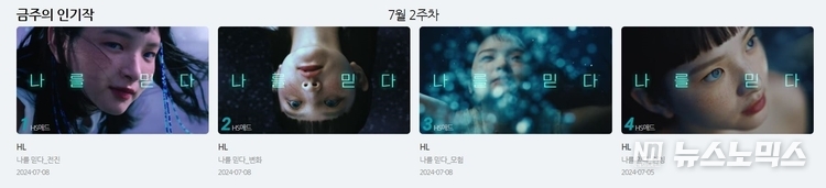TVCF 7월 2주차 금주의 인기작(1~4위)