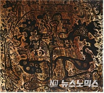 이희중, 산과용, 1986 캔버스에유채, 155x45