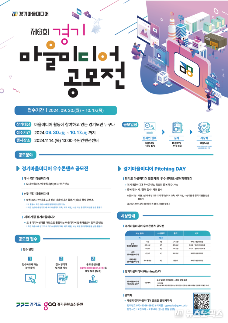 제6회 경기마을미디어 공모전’ 포스터