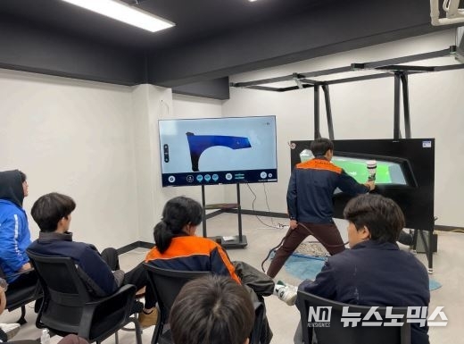 한양공고 ‘에코페인터’ 실습 모습
