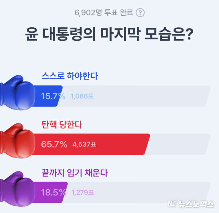 윤석열 대통령의 거취에 대한 토론 결과 인포그래픽/출처:=아하앤컴퍼니