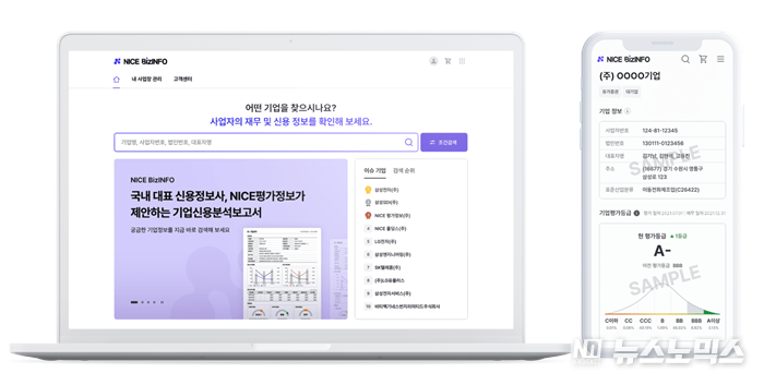 NICE평가정보가 기업정보 플랫폼 서비스 ‘NICE BizINFO’를 전면 개편했다