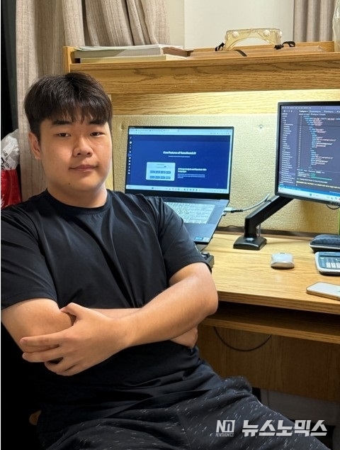 게임사운드AI 공동개발을 진행한 청년 AI 개발팀 ‘바다’의 신하준/제공=창조공작소