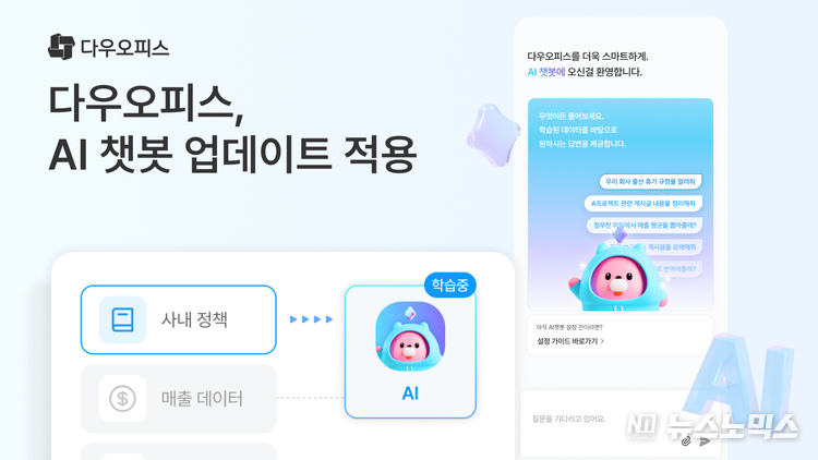 다우기술, 다우오피스 AI 기능 업데이트… 지능형 챗봇으로 업무 효율 극대화